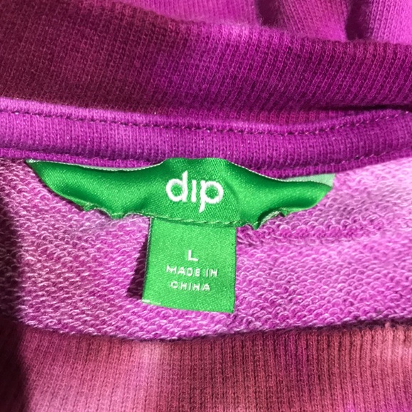 EUC Like New Dip Tie Dye French Terry Cropped Top Size L - Picture 5 of 6